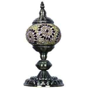 Yellow Gold Turkish Mosaic Table Lamp 3