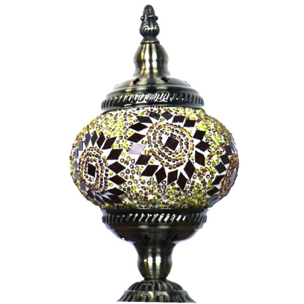 Yellow Gold Turkish Mosaic Table Lamp 4