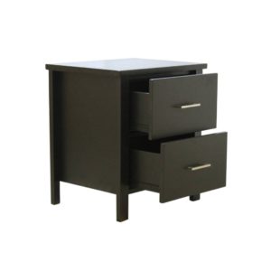 Florence Black 2 Drawer Bedside 3