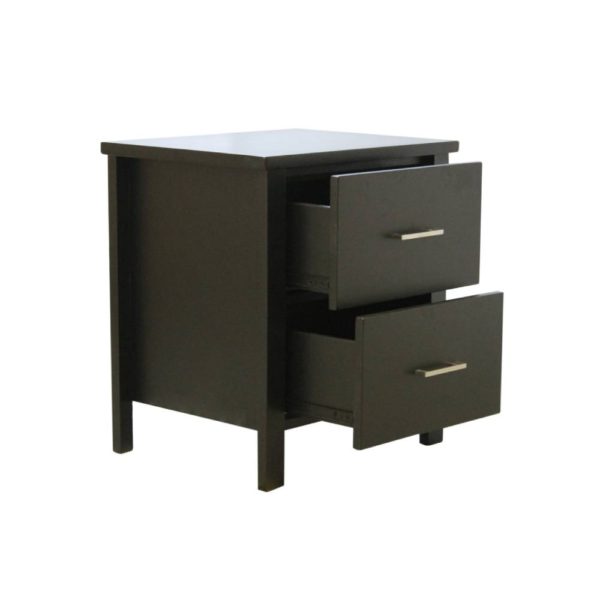 Florence Black 2 Drawer Bedside 3