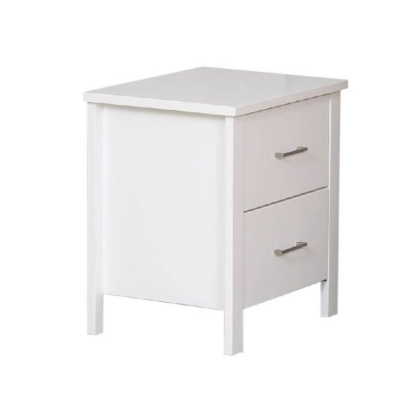 Florence White 2 Drawer Bedside 2