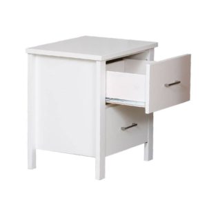 Florence White 2 Drawer Bedside 3