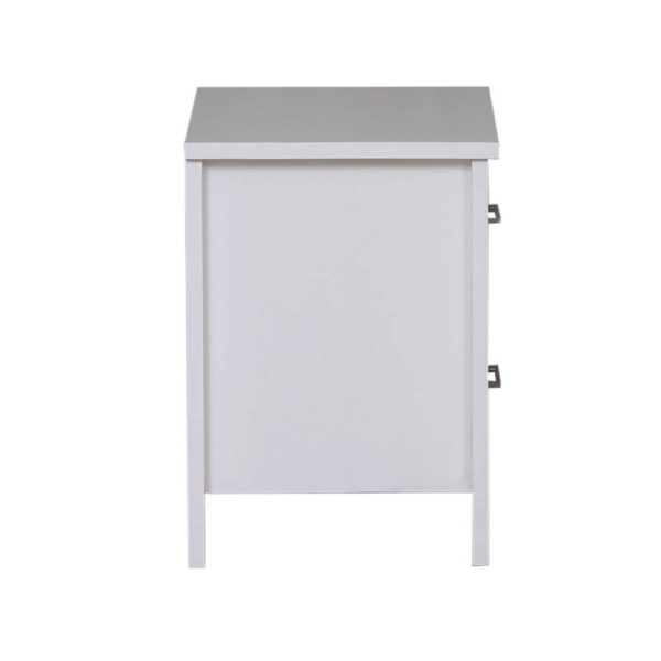 Florence White 2 Drawer Bedside 4