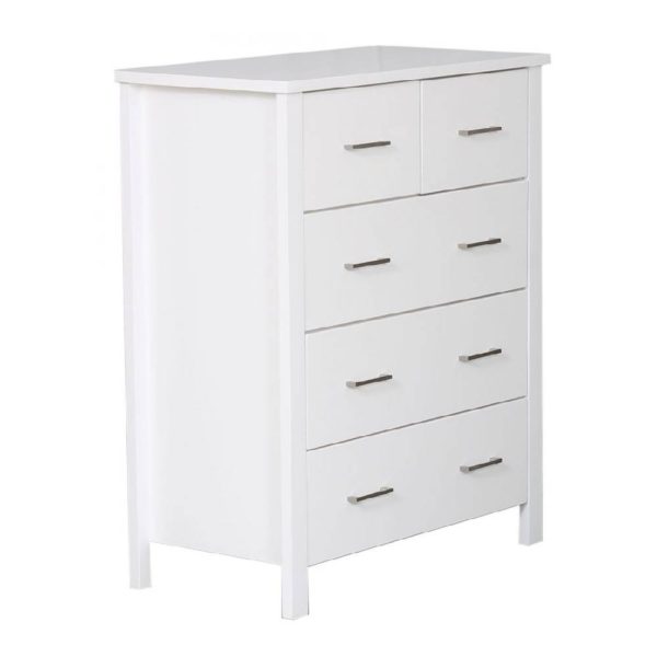 Florence White 5 Drawer Tallboy 2