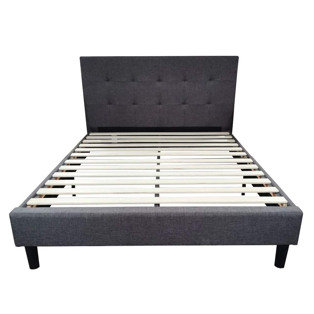 Simona Grey Queen Bed Frame - Dream Furniture