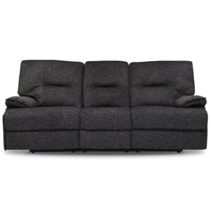 Clifton Dark Grey Fabric 3 Seater Electric Recliner with Cup Holders